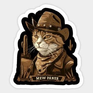 Cat Cowboy Paws & Spurs Sticker